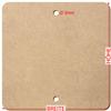 MDF Wood Square with 2 Vertical Holes and Rounded Corners, 3–50 cm view 3