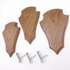3 Brown Pointed Roe Deer Trophy Plaques, 21 x 13 cm, with 3 Antler Clips view 3