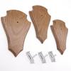3 Brown Pointed Roe Deer Trophy Plaques, 21 x 13 cm, with 3 Antler Clips view 4