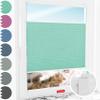 Schuette No-Drill Adhesive Pleated Blind, Mint Ice Cream Green, 85 x 80 cm, Suprafix Letsbond 2-in-1 Mounting Set view 1