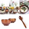 Fltaheroo Wooden Spoon and Bowl Set, Handmade Wooden Tableware for Serving Rice and Soup view 2