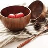 Fltaheroo Wooden Spoon and Bowl Set, Handmade Wooden Tableware for Serving Rice and Soup view 4