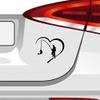 Heart Fishing Sticker, Fishing License, Worm, Leaders, Fish, 13 x 12 cm, 21 Colors view 3