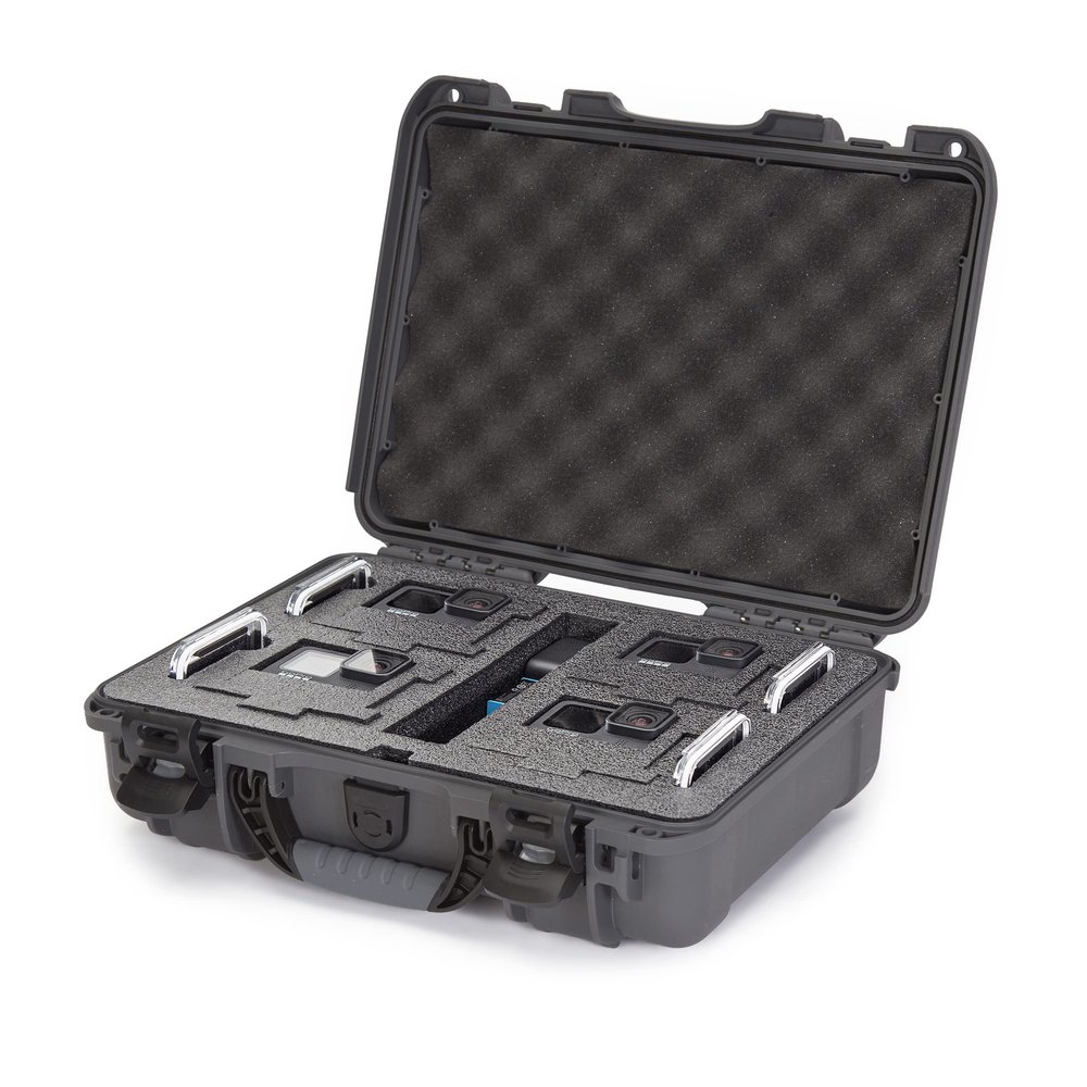 Nanuk 910 Hard Case for GoPro Hero 9 & 10, Waterproof, Foam Insert, Graphite, 910-4GOPH97