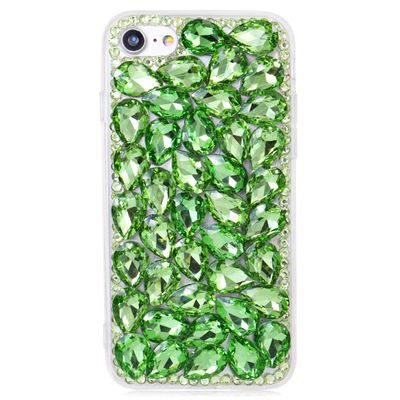 DasKAn Compatible with Samsung Galaxy A53 5G Glitter Diamond Case, Handmade Rhinestone TPU Cover, Light Green