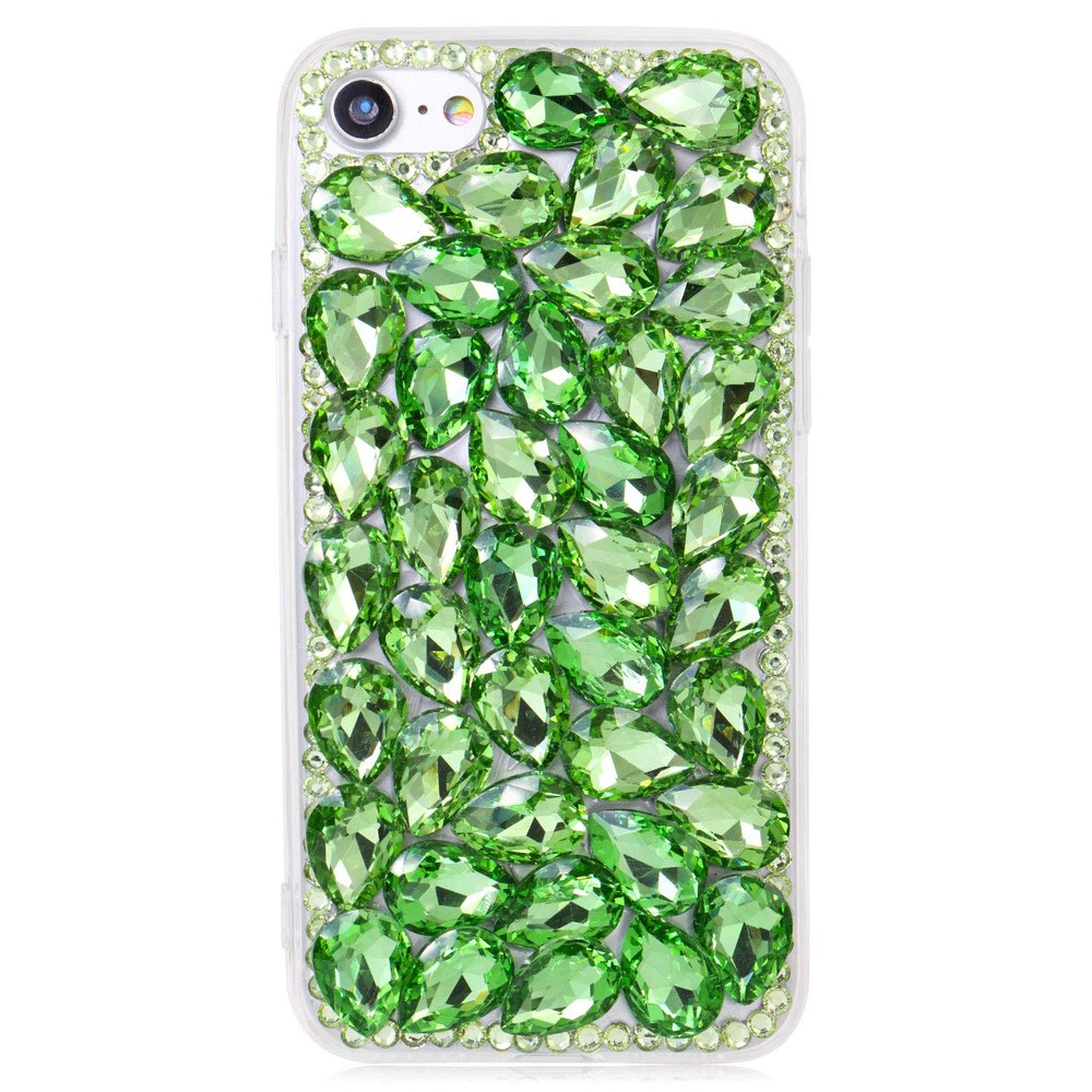 DasKAn Compatible with Samsung Galaxy A53 5G Glitter Diamond Case, Handmade Rhinestone TPU Cover, Light Green