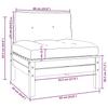 vidaXL Modular Garden Center Sofa with Cream Cushions, Solid Pine view 2