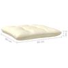 vidaXL Modular Garden Center Sofa with Cream Cushions, Solid Pine view 3