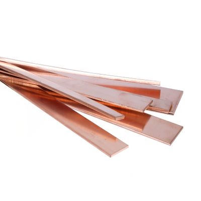 Copper Sheet Strip Flat Bar 90 x 2 mm, 0.5 Meter Cut Length