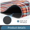 Multifunctional Desk Mat, 45.7 x 71.1 cm, Orange/Brown/Blue Checkered, Dual-Purpose Desk Mat for Office/Home view 2