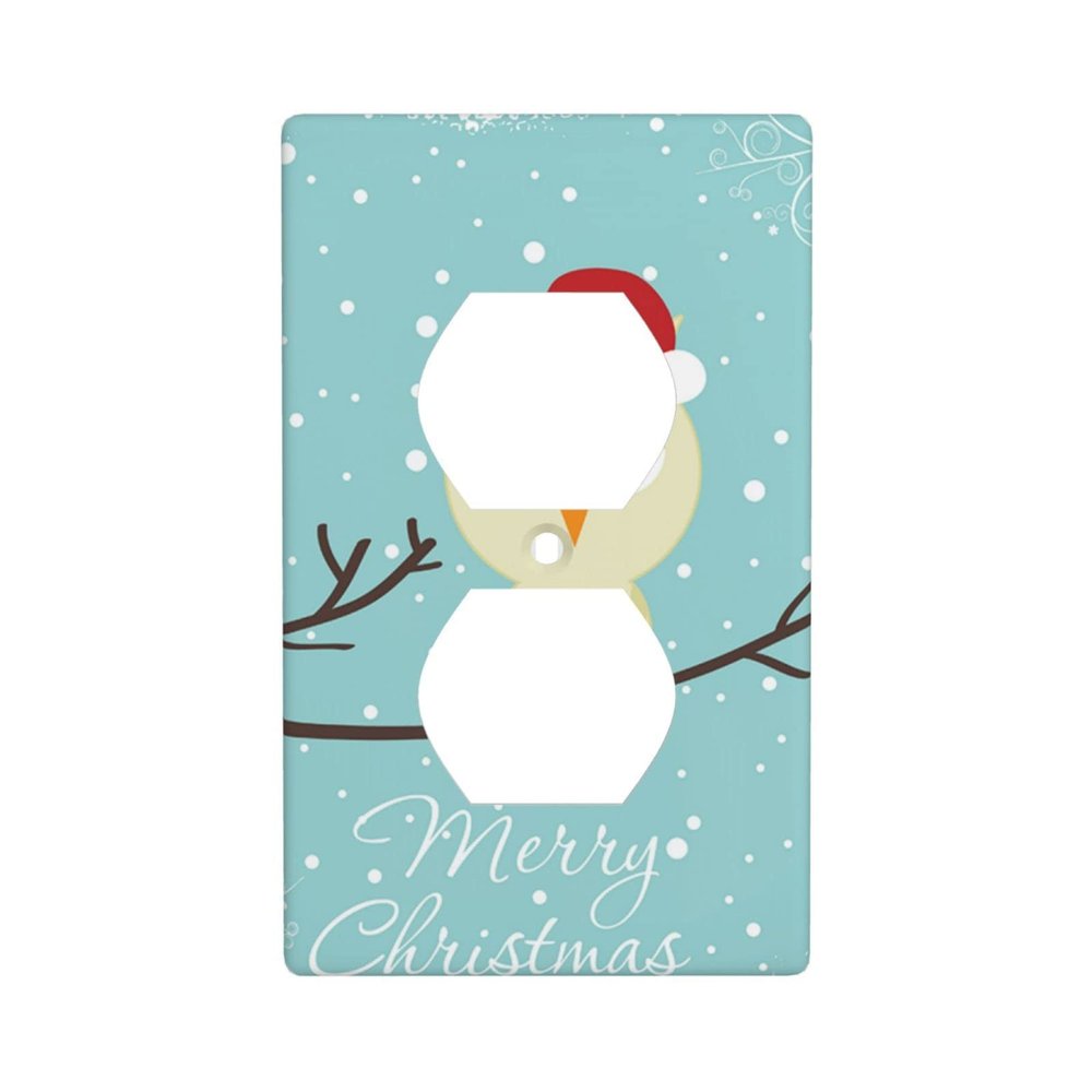 Merry Christmas Decorative Wall Plate Outlet and Switch Cover, 4.50 x 2.76 in