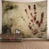 Aotiwe Aesthetic Indie Bloody Handprint Wall Tapestry, Polyester, Reddish Brown, 260 x 240 cm view 1