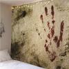 Aotiwe Aesthetic Indie Bloody Handprint Wall Tapestry, Polyester, Reddish Brown, 260 x 240 cm view 2
