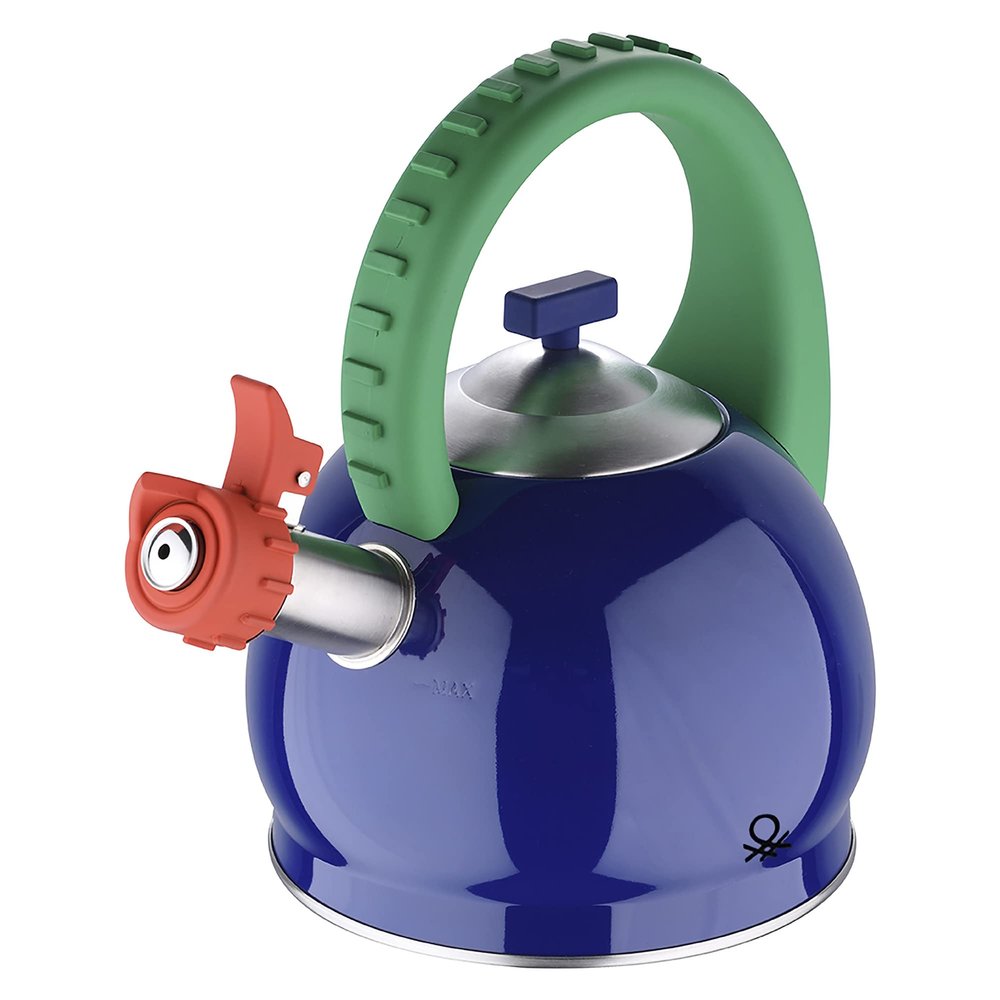 UNITED COLORS OF BENETTON Teapot, 3 L, Stainless Steel, Blue/Green/Red