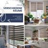 Rollmayer Double Roller Blind, No-Drill Clamp-Fit, Wood-Look Brown, W95 x H220 cm view 4