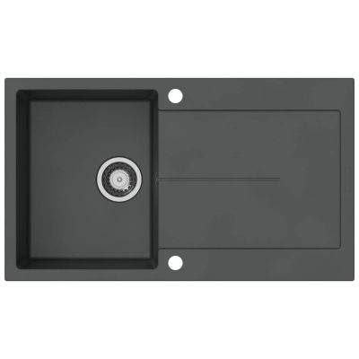 Atlanta D-100 Inset Sink, Dark Gray Metallic, for Cabinets 500 mm and Wider