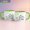 OM3 Good Morning Mouse Coffee Mug with Saying – Cute Mouse with Dandelion – Ceramic – 325 ml – Double-Sided Print – Light Green view 2