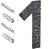 Gedotec Cast Iron House Number 1, Anthracite, 120 mm view 1