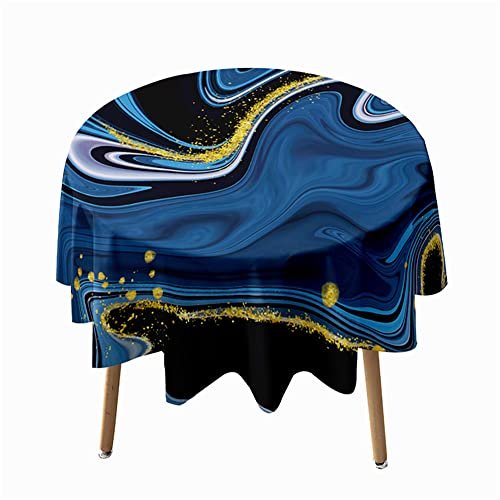 Morbuy Solid Color Round Washable Waterproof Tablecloth, Lotus Effect, Gray, 120 cm