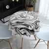 Morbuy Solid Color Round Washable Waterproof Tablecloth, Lotus Effect, Gray, 120 cm view 2