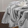 Morbuy Solid Color Round Washable Waterproof Tablecloth, Lotus Effect, Gray, 120 cm view 4