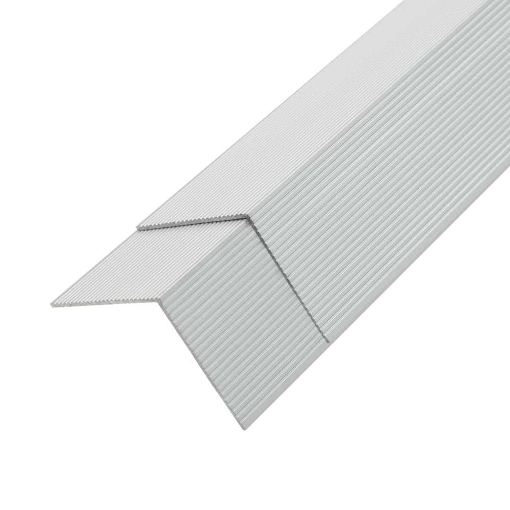 vidaXL 5-Piece Teak Wood Decking Corner Strips, L-Edge, Multicolor