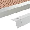 vidaXL 5-Piece Teak Wood Decking Corner Strips, L-Edge, Multicolor view 2