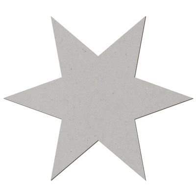 Six-Arm Star Cardboard Cutout – 3–50 cm, Crafts & Décor