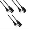 KABELMEISTER Euro Extension Cable, 1 m, 3-Pack, Type C Plug to Euro Socket, Black view 1