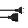 KABELMEISTER Euro Extension Cable, 1 m, 3-Pack, Type C Plug to Euro Socket, Black view 3
