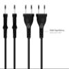 KABELMEISTER Euro Extension Cable, 1 m, 3-Pack, Type C Plug to Euro Socket, Black view 4