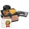 Bestron XL Deep Fryer, 4 L, 3 Baskets, 2000 W, Copper view 1