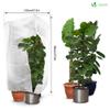 VOUNOT 3-Pack Winter Protection Bags for Potted Plants, Frost Covers with Zipper and Drawstring, 80 g/m², 120 x 180 cm view 2