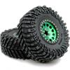 hobbysoul 4-Piece RC 2.2 Tire and Aluminum Beadlock Wheel Set, 127 mm, -10 mm Offset, Green/Black view 4