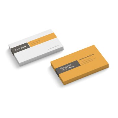 100 Printed Business Cards | Marketing Manager | Double-Sided | Landscape | Color & Paper Options | Customizable | Industry | Production | Management | Managing Director | Assistant (Orange)