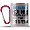 Trendation Funny Capsized Sailboat Stainless Steel Mug with Carabiner Handle, Red view 1