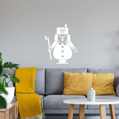 Ore Mountains Incense Smoker Wall Decal, White Sticker, 40 x 53 cm