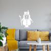 Ore Mountains Incense Smoker Wall Decal, White Sticker, 40 x 53 cm view 1