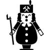 Ore Mountains Incense Smoker Wall Decal, White Sticker, 40 x 53 cm view 2