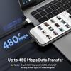 Basesailor USB to USB-C Adapter for iPhone Duo 18, 17, 17e, 16 Pro Max, 3-Pack view 3
