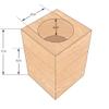 5 cm Furniture Risers, Pine Wood, Set of 4 (4 cm) view 2