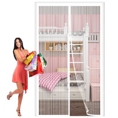 ERPENG Magnetic Mosquito Net Curtain, 225 x 205 cm, White