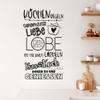 GRAZDesign Kitchen Rules Wall Decal, Funny Kitchen House Rules Sticker, Self-Adhesive, 101 x 57 cm, White view 1