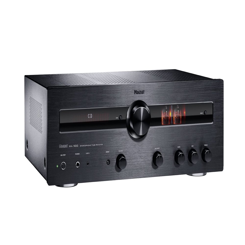 Magnat MA 900 Robust Stereo Hybrid Amplifier with Aluminum Front (Black)