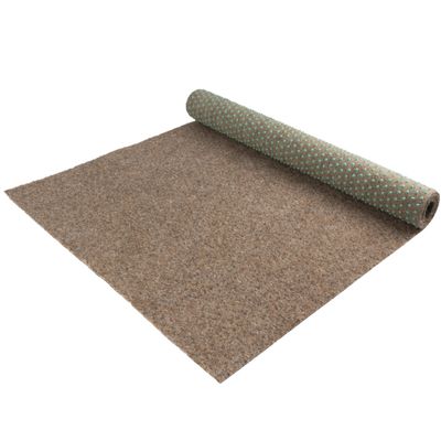 Balcony Grass Carpet, Needle-Punched Felt Turf with Studs - Beige, 133 x 300 cm, Water-Permeable Artificial Turf