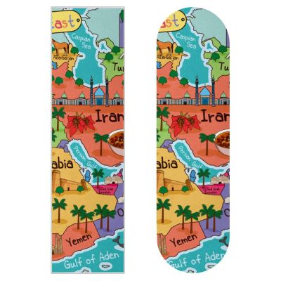 Cartoon Skateboard Grip Tape, Middle East Design, 2-Piece
