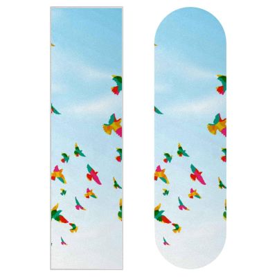 2 x Skateboard Grip Tape with Birds and Flying Sky Design