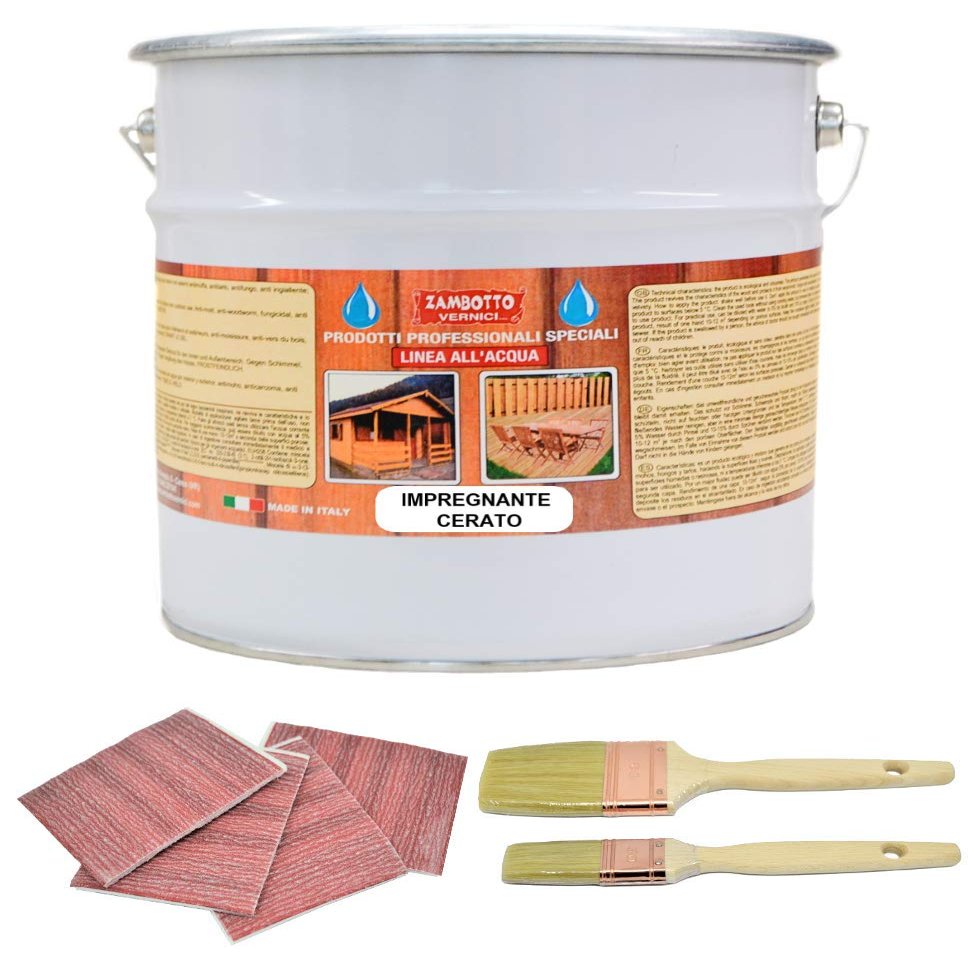 Water-Based Wood Impregnation, Interior & Exterior, 204 Dark Walnut, 0.75 L + Kit
