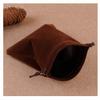 Egurs Velvet Drawstring Jewelry Gift Bags, Brown, 20 Count, 9 x 12 cm view 1