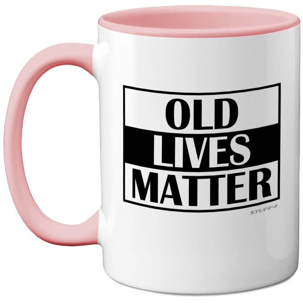 Stuff4 Old Lives Matter Coffee Mug, 325 ml, Pink